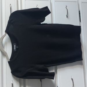 Black Quarter Sleeve Express Sweater